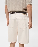 Mango Men's Oversized Cotton Bermuda Shorts