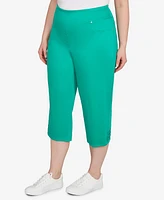 Ruby Rd. Plus Ladder Hem Soft Denim Capri Pants