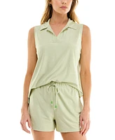 Roudelain Women's Embossed Wonderluxe Tank & Short Pajama Set