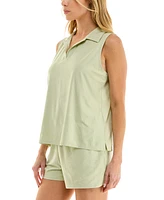 Roudelain Women's Embossed Wonderluxe Tank & Short Pajama Set