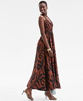 On 34th Women's Braided-Trim Halter Maxi Dress, Exclusively at Macy's