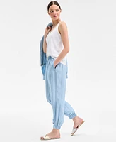 On 34th Women's Chambray Balloon Pants, Exclusively at Macy's