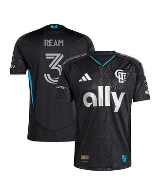 Adidas Men's Tim Ream Black Charlotte Fc 2025 Fortress Kit Authentic Player Jersey
