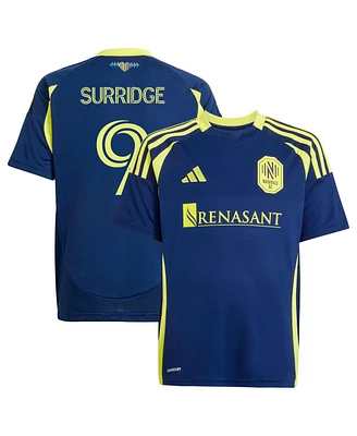 Adidas Big Boys and Girls Sam Surridge Navy Nashville Sc 2025 The Heart of Kit Replica Player Jersey