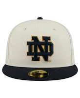 New Era Men's Cream Notre Dame Fighting Irish Chrome 59FIFTY Fitted Hat