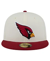 New Era Men's White/Cardinal Arizona Cardinals Main 59FIFTY Fitted Hat
