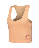 Pro Standard Women's Orange New York Yankees Neutral Fitted Racerback Tank Top