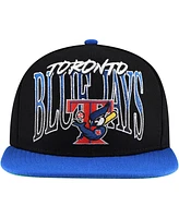 Mitchell & Ness Men's Black Toronto Blue Jays Rise Up Snapback Hat