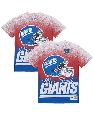 Mitchell & Ness Men's White New York Giants Team Burst Vintage Logo T-Shirt