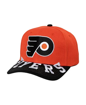 Mitchell & Ness Men's Orange/Black Philadelphia Flyers Underarch Two-Tone Pro Crown Snapback Hat