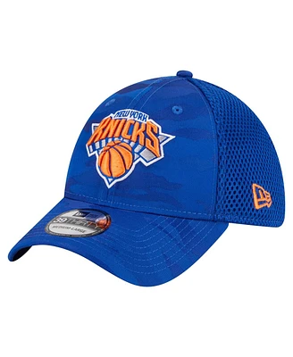 New Era Men's Blue York Knicks Subtle Camo 39THIRTY Flex Hat