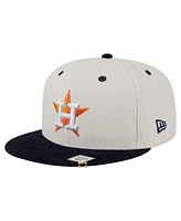 New Era Men's Cream/Navy Houston Astros Two-Tone Corduroy 59FIFTY Fitted Hat