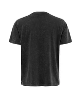 Sportiqe Men's and Women's Black New York Liberty Rock Roll Collection Angus Mineral Wash Premium T-Shirt