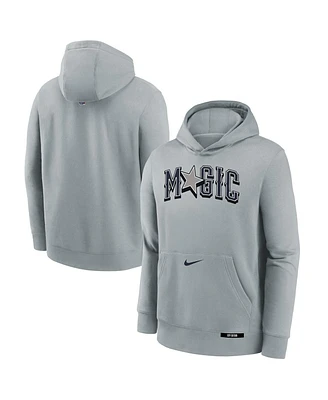 Nike Big Boys and Girls Silver Orlando Magic 2024/25 City Edition Club Fleece Pullover Hoodie