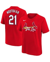 Nike Big Boys and Girls Lars Nootbaar Red St. Louis Cardinals Fuse City Connect Name Number T-Shirt