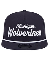 New Era Men's Navy Michigan Wolverines Adventure Team Text Golfer Snapback Hat