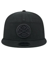 New Era Men's Black Denver Nuggets Adventure Canvas Split Panel 9FIFTY Snapback Hat