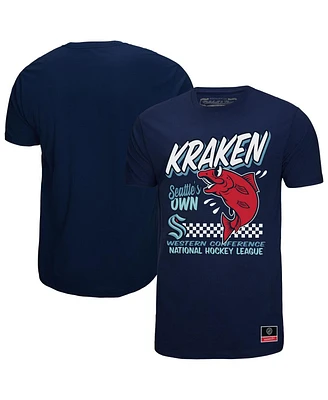 Mitchell & Ness Men's Deep Sea Blue Seattle Kraken Local Food T-Shirt
