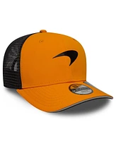 New Era Big Boys and Girls Orange/Black McLaren F1 Team 9SEVENTY Stretch-Snap Trucker Hat