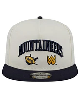 New Era Men's White West Virginia Mountaineers Collegiate 9FIFTY A-Frame Snapback Hat