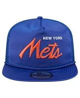 New Era Men's Royal New York Mets Retro Satin Script Golfer Adjustable Hat