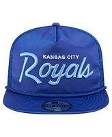 New Era Men's Royal Kansas City Royals Retro Satin Script Golfer Adjustable Hat