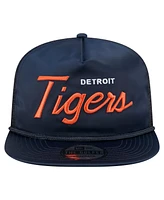 New Era Men's Navy Detroit Tigers Retro Satin Script Golfer Adjustable Hat