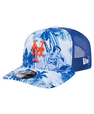 New Era Men's Royal New York Mets Hula Trucker 9SEVENTY Adjustable Hat