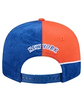 New Era Men's Royal/Orange New York Mets Retro Split Corduroy Snapback Hat