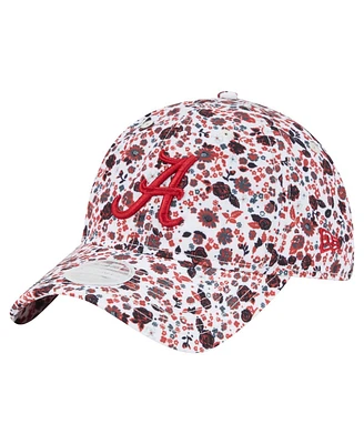 New Era Women's White Alabama Crimson Tide Blooming 9TWENTY Adjustable Hat