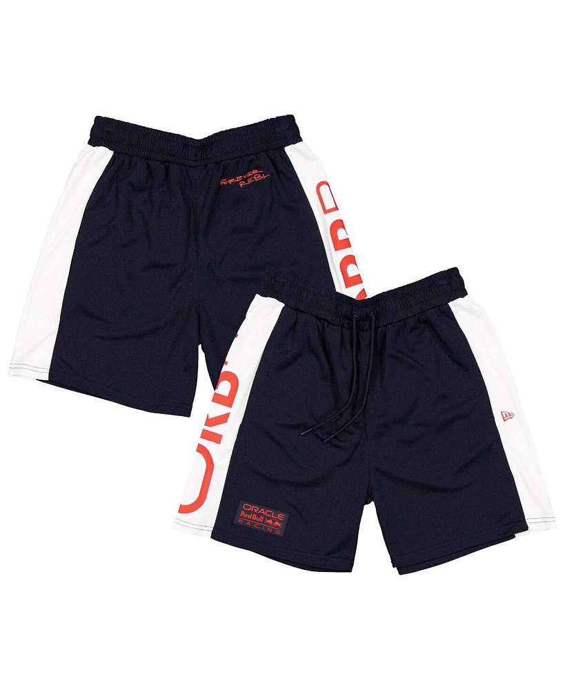 New Era Men's Navy Red Bull Racing Graphic Mesh Shorts