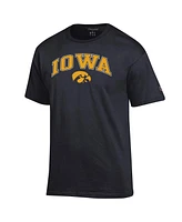 Champion Men's Black Iowa Hawkeyes Arched Logo T-Shirt