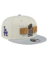 New Era Men's White Los Angeles Dodgers 2024 World Series Champions Parade Takedown 9FIFTY Snapback Hat