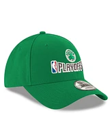 New Era Men's Kelly Green Boston Celtics 2025 Nba Playoffs 9FORTY Adjustable Hat