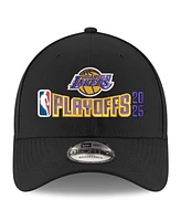 New Era Men's Black Los Angeles Lakers 2025 Nba Playoffs 9FORTY Adjustable Hat