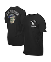 New Era Men's Black Los Angeles Dodgers Sugar Skulls T-Shirt