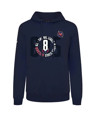 LevelWear Men's Alexander Ovechkin Navy Washington Capitals Nhl All-Time Leading Goal Scorer Milestone Name Number Podium Pullover Hoodie