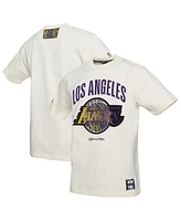 Two Hype x Nba Men's Cream Los Angeles Lakers Culture Hoops Collection Premium T-Shirt
