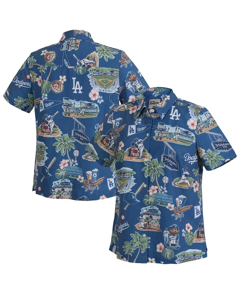 Reyn Spooner Women's Blue Los Angeles Dodgers Scenic Button-Up Top