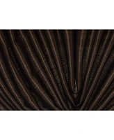 Kate Aurora 9 Piece Rod Pocket Semi Sheer Brown Window Curtains & Tasseled Valance Set