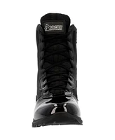 Rocky Men's Cadet 8" Black Side Zip Public Service Boot