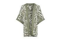 Olsen Women's Leaf Print Lightweight Kimono