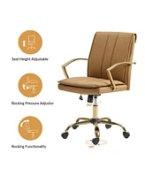 Gabriela Modern Rocking Tilting Office Chair with 360-degree Swivel Base