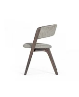 Set of 2 Wenge Dining Chairs for Kitchen Table or Dining Room Seating