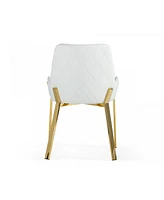 Upholstered Faux Leather Dining Arm Chair for Kitchen or Room Seating