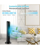 40 Inch Tower Fan with Remote 75 Oscillating Fan with 3 Wind Modes and 4 Wind Speeds