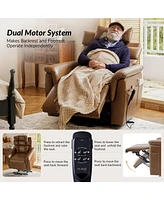 Embrace Raditional Faux Leather Power Lift Recliner