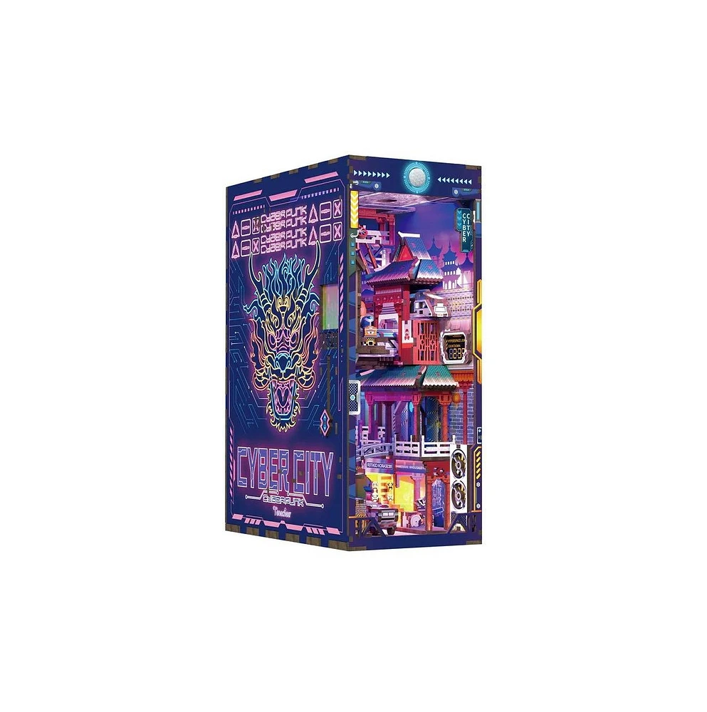 Diy 3D Book Nook Kit: Cyber City 284pcs