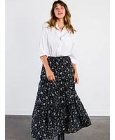 Able Plus Erin Tiered Maxi Skirt