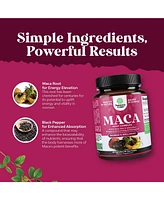 Maca Root Capsules for Women | Potent Herbal Supplement with Female Enhancing Blend of Red Yellow & Black Maca Root | 30ct